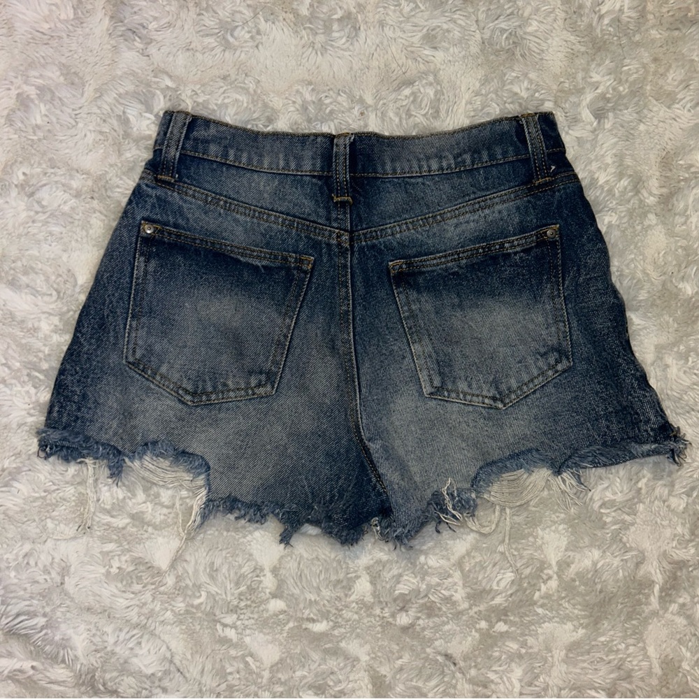 High Rise Denim Shorts - Picture 2 of 3